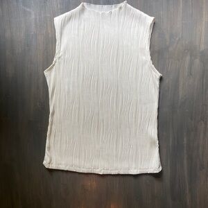 Chic Cream Sleeveless Tank Top